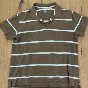 GAP Brown Polo with Blue Stripes